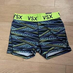 VSX Sport Victoria's Secret Neon and Blue Geometric Sport Shorts